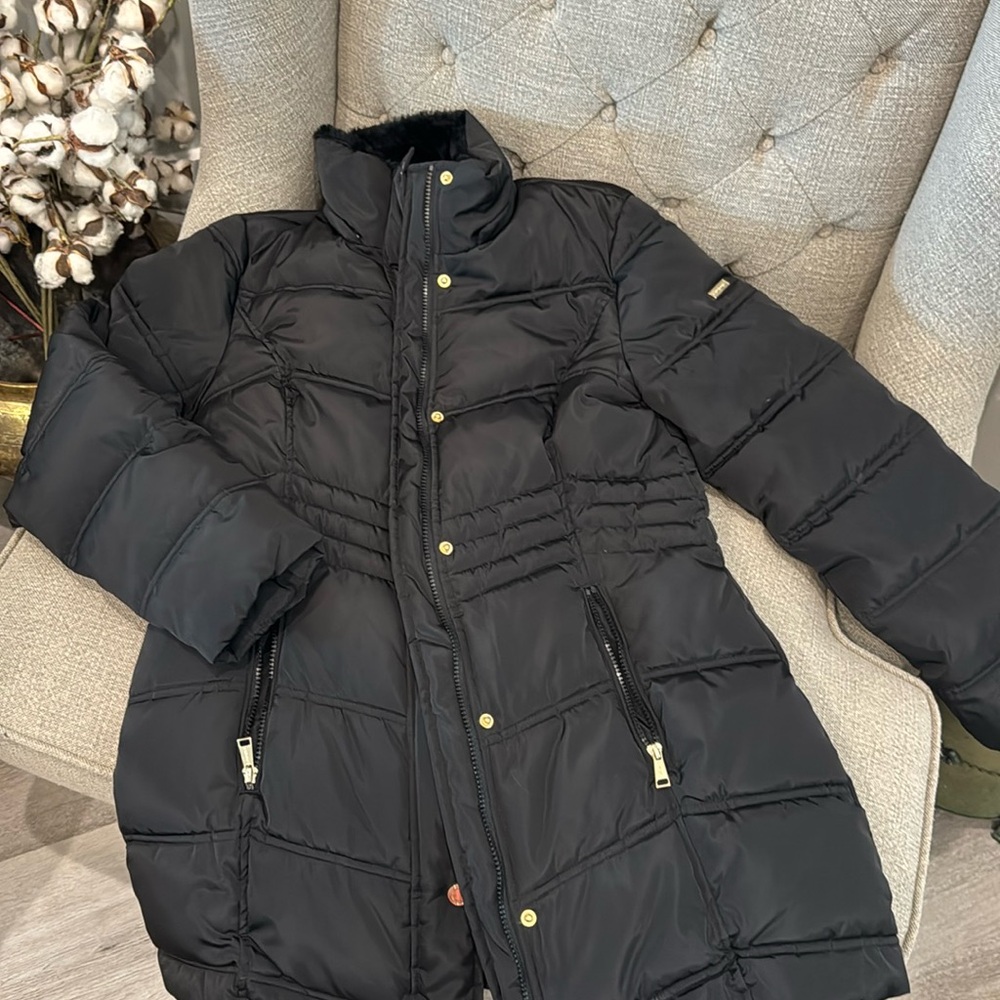 Long puffy black coat by Laundry